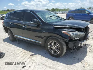 2020 Infiniti QX60 Pure with VIN 5N1DL0MN3LC520948, listed as a Copart auction lot 61274835 with 25,297 mi miles and Non repairable. Bid and sale history available at DreamBid. Image 4.