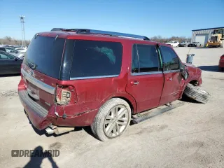 2017 Ford Expedition Platinum with VIN 1FMJU1MT7HEA23773, listed as a Copart auction lot 88549005 with 106,507 mi miles and Salvage title. Bid and sale history available at DreamBid. Image 3.