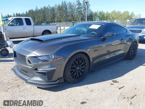 2018 Ford Mustang GT with VIN 1FA6P8CF4J5185412, listed as a IAAI auction lot 42077594 with 44,654 mi miles and . Bid and sale history available at DreamBid. Image 17.