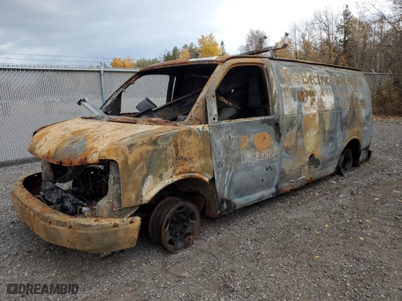 2011 Chevrolet Express Cargo Van with VIN 1GCWGFFA3B1133325, listed as a Copart auction lot 75857484 with 0 mi miles and Non Repairable. Bid and sale history available at carsss.com. Image 1.