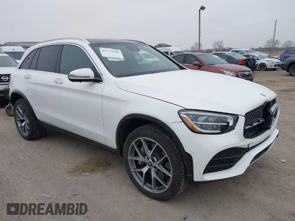 2022 Mercedes-Benz GLC 300 z VIN W1N0G8EB6NG096681, wystawiony jako IAAI lot #41775648 z przebiegiem 10 676 mil mil oraz . Historia ofert i sprzedaży dostępna na DreamBid. Obrazek 1.