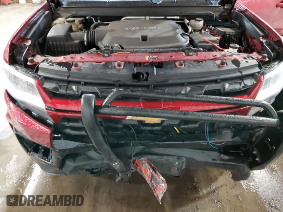 2021 Chevrolet Colorado 4WD Work Truck with VIN 1GCGTBEN9M1142692, listed as a Copart auction lot 51761695 with 75,374 mi miles and Salvage title. Bid and sale history available at DreamBid. Image 11.