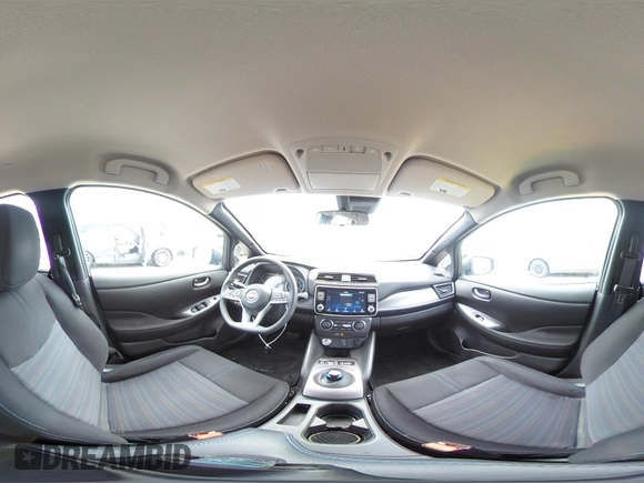 2024 Nissan LEAF S with VIN 1N4AZ1BV5RC555956, listed as a Copart auction lot 60755845 with 9,587 mi miles and Salvage title. Bid and sale history available at DreamBid. Image 15.