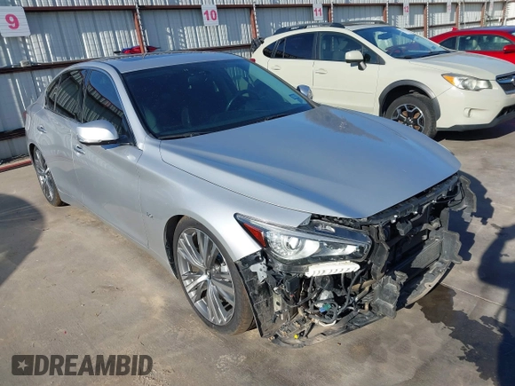 2019 Infiniti Q50 Luxe z VIN JN1EV7AP4KM518705, wystawiony jako IAAI lot #40957491 z przebiegiem 49 576 mil mil oraz . Historia ofert i sprzedaży dostępna na DreamBid. Obrazek 1.
