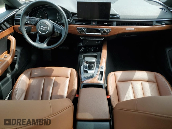 2022 Audi A5 Sportback Premium with VIN WAUABCF58NA027979, listed as a Copart auction lot 53130385 with 37,831 mi miles and Salvage Title. Bid and sale history available at carsss.com. Image 8.