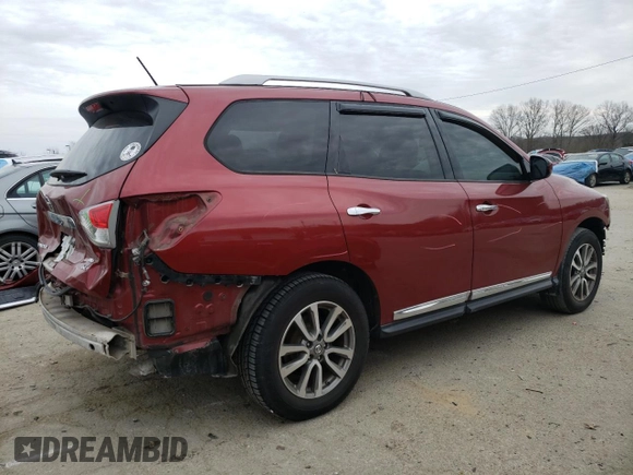 2014 Nissan Pathfinder SL with VIN 5N1AR2MM5EC607497, listed as a Copart auction lot 47572845 with 136,762 mi miles and Salvage title. Bid and sale history available at DreamBid. Image 3.