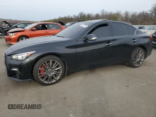 2022 Infiniti Q50 Red Sport 400 with VIN JN1FV7DR1NM390364, listed as a Copart auction lot 80071284 with 12,730 mi miles and Non repairable. Bid and sale history available at DreamBid. Image 1.