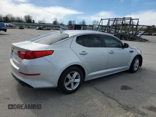 2014 Kia Optima LX with VIN 5XXGM4A74EG257643, listed as a Copart auction lot 50089235 with 0 mi miles and Salvage Title. Bid and sale history available at carsss.com. Image 3.