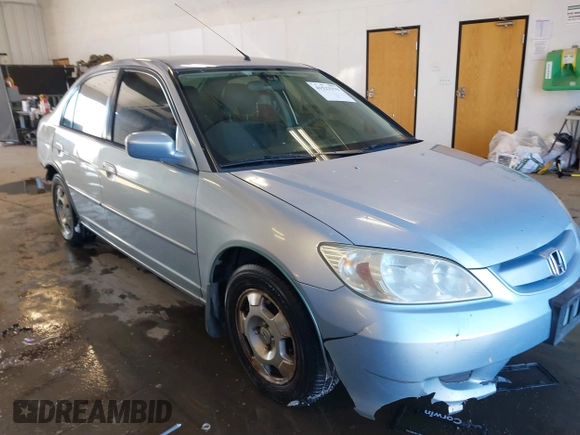 2005 Honda Civic z VIN JHMES96605S026429, wystawiony jako IAAI lot #41523379 z przebiegiem 214 785 mil mil oraz . Historia ofert i sprzedaży dostępna na DreamBid. Obrazek 1.