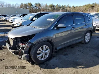 2013 Honda CR-V EX with VIN 2HKRM4H57DH668406, listed as a Copart auction lot 43614265 with 0 mi miles and Salvage Title. Bid and sale history available at carsss.com. Image 1.
