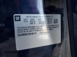 2012 Buick Regal with VIN 2G4GR5EK1C9166173, listed as a Copart auction lot 50806895 with 66,023 mi miles and Salvage Title. Bid and sale history available at carsss.com. Image 12.