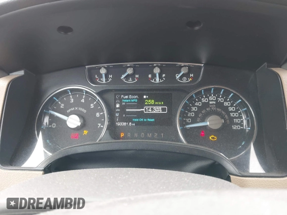 2012 Ford F-150 XL with VIN 1FTFW1ET0CFB70135, listed as a IAAI auction lot 41553865 with 193,381 mi miles. Bid and sale history available at carsss.com. Image 7.