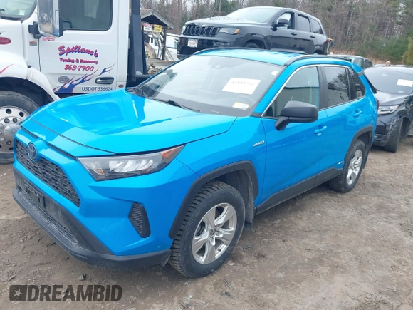 2021 Toyota RAV4 Hybrid LE with VIN 4T3L6RFV6MU027790, listed as a IAAI auction lot 41828702 with 63,411 mi miles. Bid and sale history available at carsss.com. Image 2.