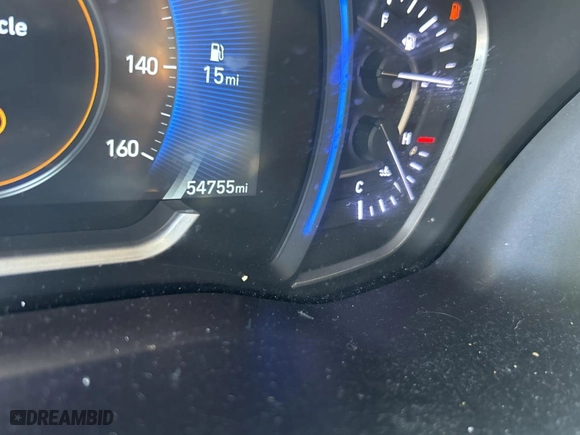 2020 Hyundai Santa Fe SEL with VIN 5NMS33AD3LH207036, listed as a Copart auction lot 54631855 with 54,755 mi miles and Salvage Title. Bid and sale history available at carsss.com. Image 8.