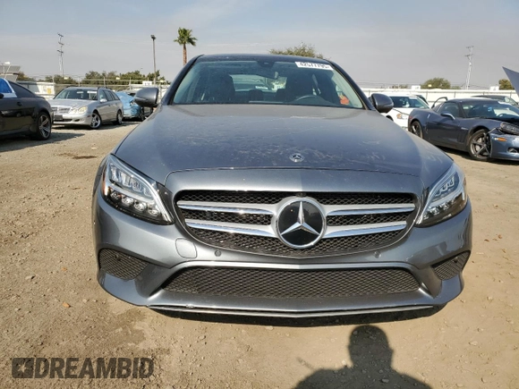 2021 Mercedes-Benz C 300 with VIN W1KWF8DBXMR638766, listed as a Copart auction lot 42577795 with 19,507 mi miles and Salvage Title. Bid and sale history available at carsss.com. Image 5.