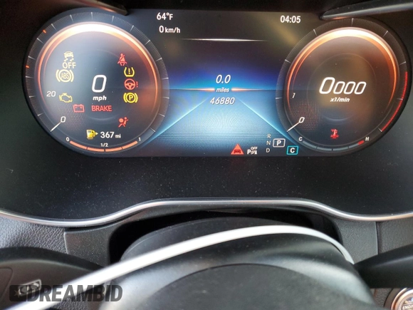 2021 Mercedes-Benz GLC with VIN W1N0J8EBXMF905170, listed as a Copart auction lot 86609244 with 46,880 mi miles and Salvage Title. Bid and sale history available at carsss.com. Image 9.
