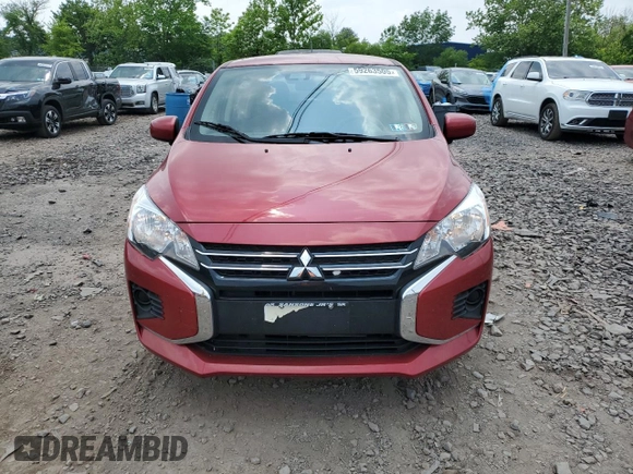 2023 Mitsubishi Mirage ES with VIN ML32AUHJ8PH004015, listed as a Copart auction lot 59263505 with 20,081 mi miles and Salvage title. Bid and sale history available at DreamBid. Image 5.
