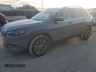 2021 Jeep Cherokee Latitude Lux with VIN 1C4PJLMX5MD134649, listed as a Copart auction lot 89294185 with 110,495 mi miles and Salvage Title. Bid and sale history available at carsss.com. Image 1.