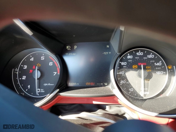 2018 Alfa Romeo Giulia Ti Sport with VIN ZARFAEEN6J7564744, listed as a Copart auction lot 85577794 with 59,395 mi miles and Salvage Title. Bid and sale history available at carsss.com. Image 9.
