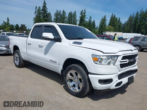 2022 Ram 1500 Big Horn with VIN 1C6SRFBT6NN164539, listed as a IAAI auction lot 42444414 with 54,343 mi miles and . Bid and sale history available at DreamBid. Image 1.
