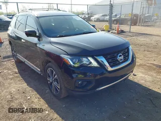 2019 Nissan Pathfinder SV with VIN 5N1DR2MM0KC650136, listed as a IAAI auction lot 42098348 with 98,861 mi miles. Bid and sale history available at carsss.com. Image 1.
