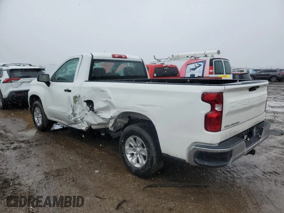 2021 Chevrolet Silverado 1500 Work Truck with VIN 3GCNWAEF8MG344569, listed as a Copart auction lot 46596735 with 57,350 mi miles and Salvage Title. Bid and sale history available at carsss.com. Image 2.