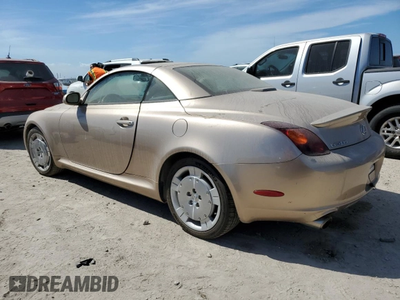 2003 Lexus SC with VIN JTHFN48Y230036465, listed as a Copart auction lot 74859684 with Not Provided miles and Salvage Title. Bid and sale history available at carsss.com. Image 2.