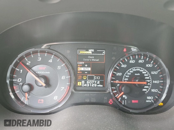2020 Subaru WRX STI z VIN JF1VA2E67L9814065, wystawiony jako Copart lot #59383995 z przebiegiem 43 129 mil mil oraz Szkoda całkowita • Salvage title. Historia ofert i sprzedaży dostępna na DreamBid. Obrazek 9.