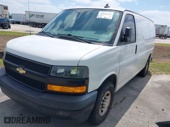 2018 Chevrolet Express Cargo with VIN 1GCWGAFP0J1342902, listed as a IAAI auction lot 42055292 with 98,297 mi miles and . Bid and sale history available at DreamBid. Image 17.