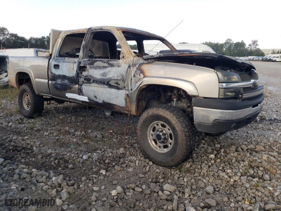2003 Chevrolet Silverado 1500HD LS with VIN 1GCGK13UX3F142788, listed as a Copart auction lot 74943634 with 0 mi miles and Salvage Title. Bid and sale history available at carsss.com. Image 4.