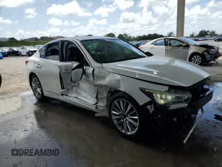 2021 Infiniti Q50 Pure with VIN JN1EV7AP3MM704352, listed as a Copart auction lot 51547225 with 21,296 mi miles and Non Repairable. Bid and sale history available at DreamBid. Image 4.