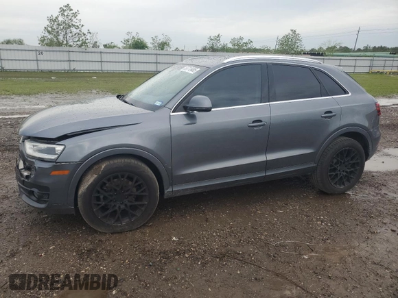 2015 Audi Q3 2.0T Premium Plus with VIN WA1EFCFS8FR000535, listed as a Copart auction lot 50713485 with 75,908 mi miles and Salvage Title. Bid and sale history available at carsss.com. Image 1.