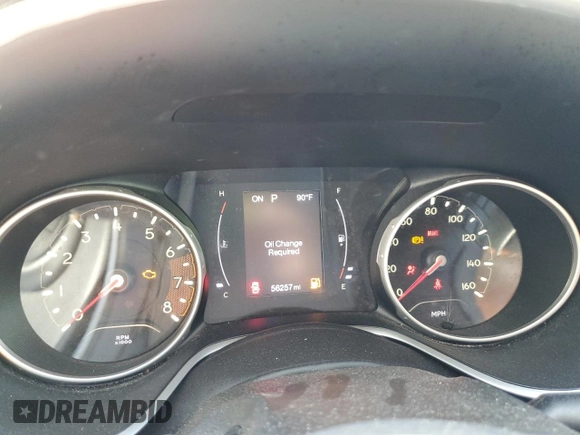 2020 Jeep Compass Latitude with VIN 3C4NJCBB4LT102217, listed as a Copart auction lot 59883755 with 56,257 mi miles and Non repairable. Bid and sale history available at DreamBid. Image 9.