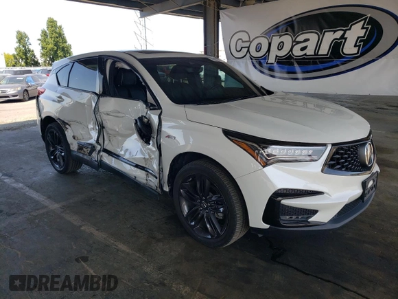 2020 Acura RDX w/A-Spec Pkg with VIN 5J8TC1H69LL017323, listed as a Copart auction lot 62030955 with 67,768 mi miles and Salvage title. Bid and sale history available at DreamBid. Image 4.