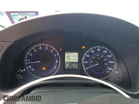 2011 Infiniti G37 x with VIN JN1CV6EL8BM261749, listed as a Copart auction lot 52418055 with 125,373 mi miles and Salvage Title. Bid and sale history available at carsss.com. Image 9.