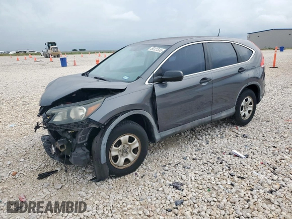 2013 Honda CR-V LX with VIN 3CZRM3H37DG708348, listed as a Copart auction lot 59321335 with 79,020 mi miles and Salvage title. Bid and sale history available at DreamBid. Image 1.