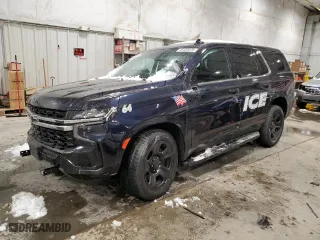 2021 Chevrolet Tahoe Commercial with VIN 1GNSKLED5MR479380, listed as a Copart auction lot 45630525 with 63,426 mi miles and Salvage Title. Bid and sale history available at carsss.com. Image 1.