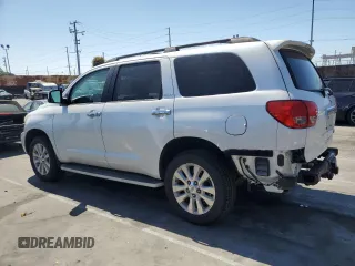 2017 Toyota Sequoia Platinum with VIN 5TDDY5G12HS153056, listed as a Copart auction lot 50099625 with 55,379 mi miles and Salvage Title. Bid and sale history available at carsss.com. Image 2.
