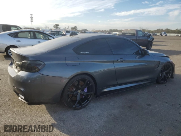 2016 BMW M4 with VIN WBS3R9C5XGK337197, listed as a Copart auction lot 87056764 with 110,398 mi miles and Salvage title. Bid and sale history available at DreamBid. Image 3.