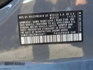 2024 Volkswagen Jetta 40th Anniversary Edition with VIN 3VW8T7BU2RM030871, listed as a Copart auction lot 80944464 with 11,943 mi miles and Salvage title. Bid and sale history available at DreamBid. Image 15.