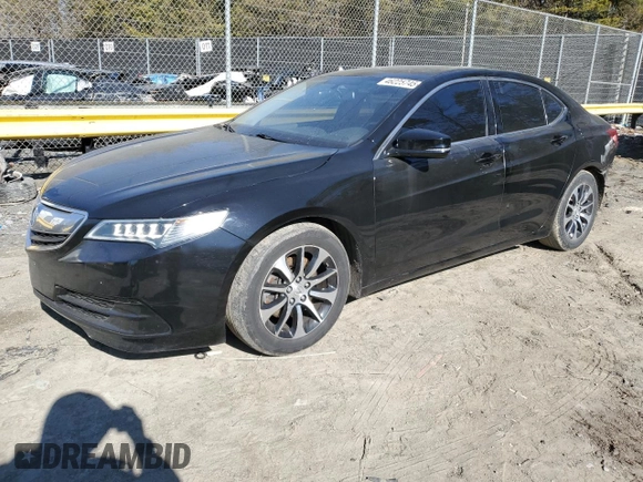 2015 Acura TLX with VIN 19UUB1F38FA024618, listed as a Copart auction lot 46225745 with 158,286 mi miles and Salvage Title. Bid and sale history available at carsss.com. Image 1.