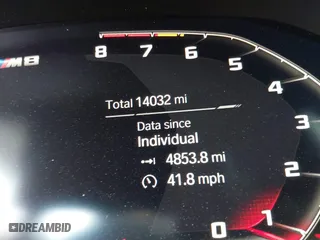 2020 BMW M8 with VIN WBSAE0C01LCD71085, listed as a IAAI auction lot 41432091 with 14,032 mi miles. Bid and sale history available at carsss.com. Image 15.