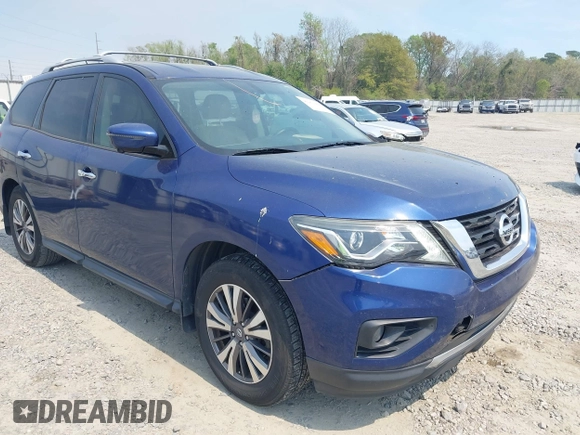 2017 Nissan Pathfinder S with VIN 5N1DR2MN4HC603631, listed as a IAAI auction lot 41901005 with 138,432 mi miles. Bid and sale history available at carsss.com. Image 6.