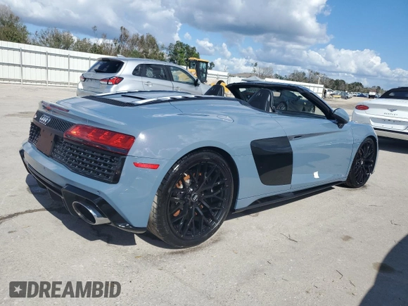 2020 Audi R8 z VIN WUAVECFX5L7901778, wystawiony jako Copart lot #74736714 z przebiegiem Nie podano mil oraz Nie do naprawy • Non repairable. Historia ofert i sprzedaży dostępna na DreamBid. Obrazek 3.