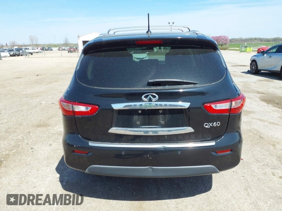 2014 Infiniti QX60 with VIN 5N1AL0MM1EC542704, listed as a IAAI auction lot 42046845 with 76,128 mi miles and . Bid and sale history available at DreamBid. Image 16.
