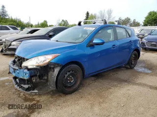 2013 Mazda 3 GX with VIN JM1BL1KF0D1793176, listed as a Copart auction lot 60674775 with 92,393 mi miles and Salvage title. Bid and sale history available at DreamBid. Image 1.