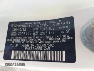 2013 Hyundai Genesis Coupe Premium с VIN KMHHT6KD4DU097582, выставлен на аукционе IAAI как лот 42589536 с пробегом 114 935 миль миль и . История ставок и продаж доступна на DreamBid. Изображение 9.