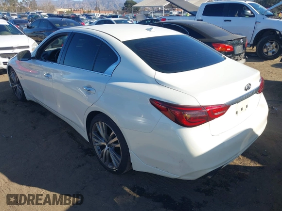 2018 Infiniti Q50 3.0t LUXE with VIN JN1EV7AP5JM362091, listed as a IAAI auction lot 41402140 with 73,355 mi miles. Bid and sale history available at carsss.com. Image 3.