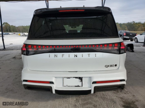 2025 Infiniti QX80 AUTOGRAPH with VIN JN8AZ3CC3S9601746, listed as a Copart auction lot 78186414 with 1,235 mi miles and Salvage Title. Bid and sale history available at carsss.com. Image 6.