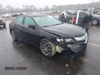 2015 Acura TLX V6 with VIN 19UUB2F37FA006553, listed as a IAAI auction lot 41537362 with 139,572 mi miles. Bid and sale history available at carsss.com. Image 1.